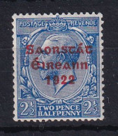Ireland: 1922/23   KGV OVPT    SG56    2½d      MH - Ungebraucht