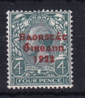 Ireland: 1922/23   KGV OVPT    SG58    4d      MH - Neufs