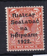 Ireland: 1922   KGV OVPT    SG50    2d   [Die II] [wider Setting]   MH - Nuovi