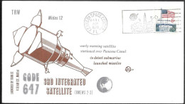 US Space Cover 1972. Missile Warning Satellite "IMEWS 3" Launch. KSC - Etats-Unis