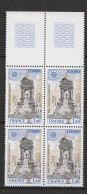 N° 2008 Europa 1978 Fontaines Des Innocents; Beau Bloc De 4 Timbres Neuf Impeccabe - Unused Stamps