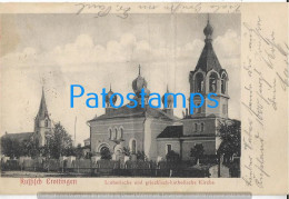 229748 RUSSIA CROTTINGEN LUTHERAN AND GREEK CATHELIC CHURCH CIRCULATED TO GERMANY POSTAL POSTCARD - Russie