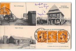 CPA 67 Souvenir De Schweighouse Restaurant Léon Koehl Rue De Reiningen - Autres & Non Classés