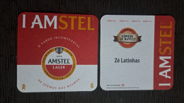 AMSTEL BRAZIL BREWERY  BEER  MATS - COASTERS # BAR ZÉ LATINHAS Front And Verse - Beer Mats