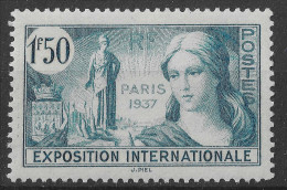 Lot N°218 N°336, Propagande Pour L'exposition International De Paris (avec Charnière) - Unused Stamps