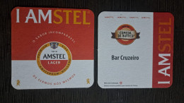 AMSTEL BRAZIL BREWERY  BEER  MATS - COASTERS # Bar CRUZEIRO Front And Verse - Beer Mats