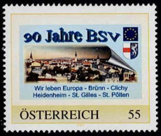 PM 90 Jahre BSV - Wir Leben Europa  Ex Bogen Nr. 8026205  Postfrisch - Personalisierte Briefmarken