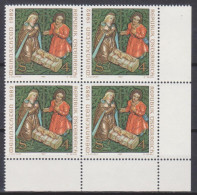 1982 , Mi 1724 ** (1) - 4er Block Postfrisch -  Weihnachten - Ongebruikt