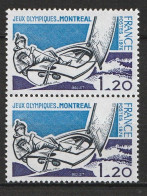 N° 1889 Jeux Omympique De Montréale Belle Paire De 2 Timbres Neuf Impeccabe - Unused Stamps
