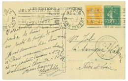 P3498 - FRANCE OLYMPIC MACHINE CANCEL. 29.4.1924 PARIS, GARE DEL EST (VERY SCARCE) - Sommer 1924: Paris