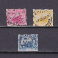 WESTERN AUSTRALIA 1898, SG# 112-114, Part Set, Wmk W Crown A, Swan, Used - Oblitérés