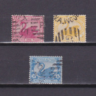 WESTERN AUSTRALIA 1898, SG# 112-114, Part Set, Wmk W Crown A, Swan, Used - Used Stamps