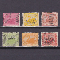 WESTERN AUSTRALIA 1902, SG# 117-123, CV £58, Part Set, Wmk V Over Crown, Swan, Used - Gebruikt