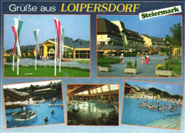 LOIPERSDORF, STYRIA, MULTIPLE VIEWS, ARCHITECTURE, FLAGS, RESORT, POOL, SPA, AUSTRIA, POSTCARD - Other & Unclassified