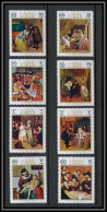 Ajman - 2662a/N° 710/717 A Rembrandt Tableau Charity Paintings ** MNH Havickszoon Metsu Steen Ingres Longhi - Other & Unclassified