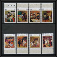 Ajman - 2662b/N° 710/717 A Rembrandt Tableau Charity Paintings ** MNH Havickszoon Metsu Steen Ingres Longhi - Other & Unclassified