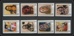 Ajman - 2658/ N° 702/709 B Peinture Tableaux Paintings Alexander Rutsch ** MNH Austrian Autriche Non Dentelé Imperf - Andere & Zonder Classificatie