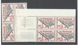 Yvert  1220 - Hommage Aux Donneurs De Sang   - 2 Blocs De 4 Timbres Neufs Sans Traces De Charnières (1 Bord De Feuille ) - Unused Stamps