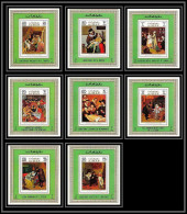 Ajman - 2661/ N° 710/717 Rembrandt Tableau Charity Paintings Deluxe Miniature Sheets Blocs ** MNH Steen Ingres - Andere & Zonder Classificatie