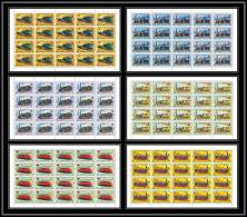 Ajman - 2663x/N°1197/1202 A Trains Train Old Locomotives ** MNH Rocket Lafayette Tenderlok Crampton Feuille Sheets - Trains