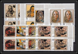 Ajman - 2652b/ N° 718/725 A Overprint UNO ONU Gold Tableaux Paintings Alexander Rutsch ** MNH Austrian Autriche Bloc 4 - Ajman