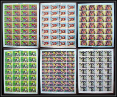 Ajman - 2647d/ N° 2925/2930 B Apes And Monkeys Singes Non Dentelé Imperf ** MNH Bloc 4 Feuilles Sheets 1973 28 Séries - Adschman