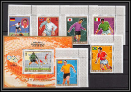 Ajman - 2624bc/ N°525/530 A Bloc 189 A World Football Cup 1970 Mexico Soccer ** MNH Charlton Beckenbauer Garrincha - Adschman