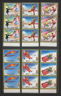 Ajman - 2617b N°1230/1235 Bande De 3 Jeux Olympiques Olympic Games Sapporo 1972 ** MNH Ski Jumping Hockey Bob Skating - Ajman