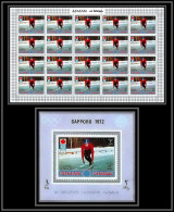 Ajman - 2616aa N°767 A Grenoble 1968 Jeux Olympiques Olympic Games ** MNH Feuille Complete + Deluxe Sheet Keller Skating - Hiver 1968: Grenoble