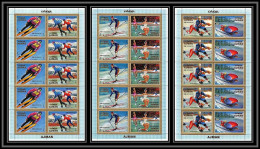 Ajman - 2613b/ N°662/667 A Jeux Olympiques Olympic Games Sapporo 1972 ** MNH Feuille Sheets Skating Hockey Bob Jumping - Inverno1972: Sapporo