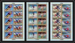 Ajman - 2613b/ N°662/667 A Jeux Olympiques Olympic Games Sapporo 1972 ** MNH Feuille Sheets Skating Hockey Bob Jumping - Ajman