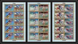 Ajman - 2614/ N°1141/1146 A Overprint Rotary Jeux Olympiques Olympic Games Sapporo 1972 ** MNH Feuille Sheets Hockey - Ajman
