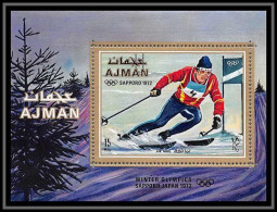 Ajman - 2609/ Bloc N° 222 A Ski Jeux Olympiques (olympic Games) Sapporo 1972 ** MNH  - Inverno1972: Sapporo