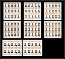 Ajman - 2619c N°1237/1244 A 1972/1974 German World Cup Players Olympic Games Football Soccer MNH Feuille Sheet - Sommer 1972: München