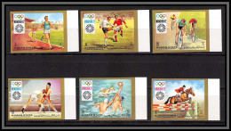 Ajman - 2606b N°1223/1228 B Jeux Olympiques Olympic Games ** MNH Munich 1972 Non Dentelé Soccer Boxe Cycling - Summer 1972: Munich