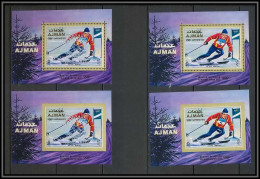 Ajman - 2611/ N° 222 / 322 Rotary A/B Ski Jeux Olympiques Olympic Games Sapporo 1972 Non Dentelé Imperf ** MNH Full Set - Ajman