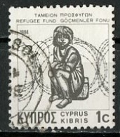 Chypre - Zypern - Cyprus 1984 Y&T N°612 - Michel N°Z4 (o) - 1c Aide Aux Réfugiés - Used Stamps