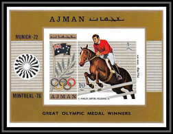Ajman - 2604 N° 327 B Jeux Olympiques Olympic Games MUNICH Winkler German Jumping Cheval Horse ** MNH Non Dentelé Imperf - Ajman