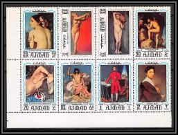 Ajman - 2598/ N°629/636 A Ingres Paintings Tp Tableau (Painting) Napoleon Nudes Nus ** MNH - Ajman