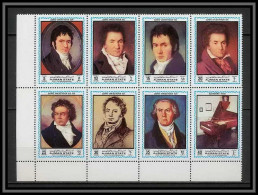 Ajman - 2590/ N° 1336/1343 A German Composer 1972 Beethoven Musique Music ** MNH  - Ajman