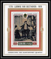 Ajman - 2586/ Bloc N° 795 Deluxe Miniature Sheet Beethoven Musique Music ** MNH  - Ajman