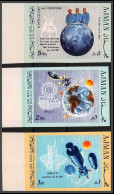 Ajman - 2580b N° 466/468 B Apollo 11 1969 Landing Moon Aldrin Collins Armstrong Espace (space) ** MNH Non Dentelé Imperf - Ajman