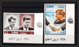 Ajman - 2575zz/ N° 299/300 B Fighters For Human And Civil Rights 1968 Kennedy ** MNH Non Dentelé Imperf Cdf - Kennedy (John F.)
