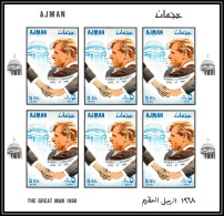 Ajman - 2575y/ N° 300 B Fighters For Human And Civil Rights 1968 Kennedy ** MNH Non Dentelé Imperf Feuille Sheets - Ajman