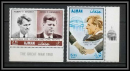 Ajman - 2575a/ N° 299/300 A Fighters For Human And Civil Rights 1968 Kennedy ** MNH - Kennedy (John F.)