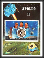 Ajman - 2568 Bloc N°345 Espace (space) Apollo 15 Non Dentelé Imperf ** MNH  - Ajman