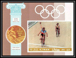 Ajman - 2557/ Bloc N° 77 B Velo Cycling Cyclisme ** MNH Tandem Racing 1969 Non Dentelé Imperf - Cyclisme