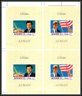 Ajman - 2541z/ N°122/124 B Printing Proof Essais Impression Non Dentelé Imperf ** MNH Kennedy Non Dentelé Imperf - Kennedy (John F.)