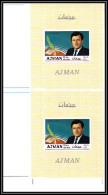 Ajman - 2541c/ N°124 B Printing Proof Essais Impression Non Dentelé Imperf ** MNH Kennedy Non Dentelé Imperf - Kennedy (John F.)