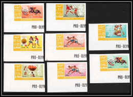 Ajman - 2537b/ N° 189/196 B Jeux Olympiques (olympic Games) Mexico 1968 ** MNH Jumping Running Boxe Football Soccer - Ajman